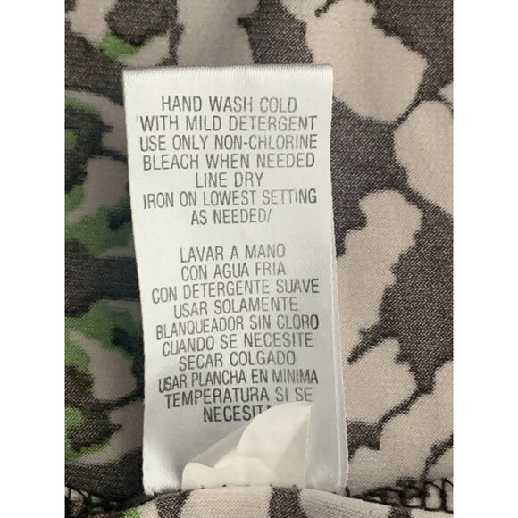 Studio I Womens Green & Black Geometric Print Short Sleeve Dress Size 12 - Picture 8 of 8